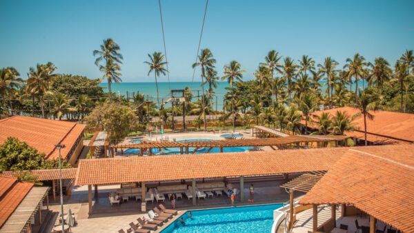 porto seguro praia resort estrutura tirolesa vista mar